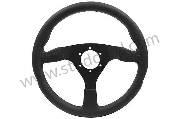 99A000112044 - BLACK LEATHER STEERING WHEEL WITH THREE FLAT SPOKES for Porsche 