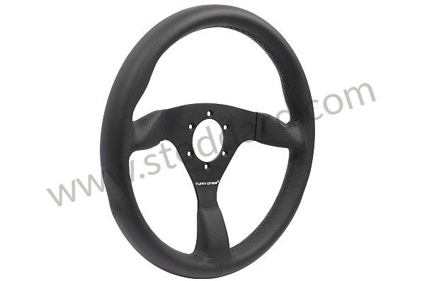 99A000112044 - BLACK LEATHER STEERING WHEEL WITH THREE FLAT SPOKES for Porsche 