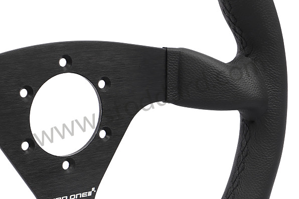 99A000112044 - BLACK LEATHER STEERING WHEEL WITH THREE FLAT SPOKES for Porsche 