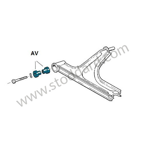 99A000116253 - SILENT BLOCK KIT FOR FRONT TRIANGLE, FRONT PART OF TRIANGLE for Porsche 944 82-85 &bull; 1985 &bull; 944 2.5 Serie 1 &bull; Coupe &bull; Manual Gearbox, 5 Speed