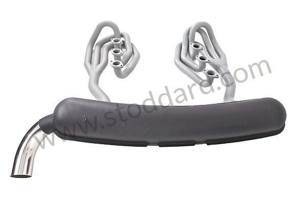 99A000116301 - ORIGINAL DIAMETER STEEL SPAGHETTI EXHAUST KIT + RACING STEEL SILENCER 1 OUTLET for Porsche 911 70-73 &bull; 1970 &bull; 2.2E &bull; Targa &bull; Automatic Gearbox