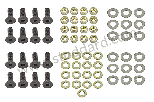 99A000116345 - SET OF SUPPORT FASTENINGS FOR SIDE WINDOW GLASS for Porsche 911 74-77 + 912E &bull; 1976 &bull; 912E &bull; Coupe &bull; Manual Gearbox, 5 Speed
