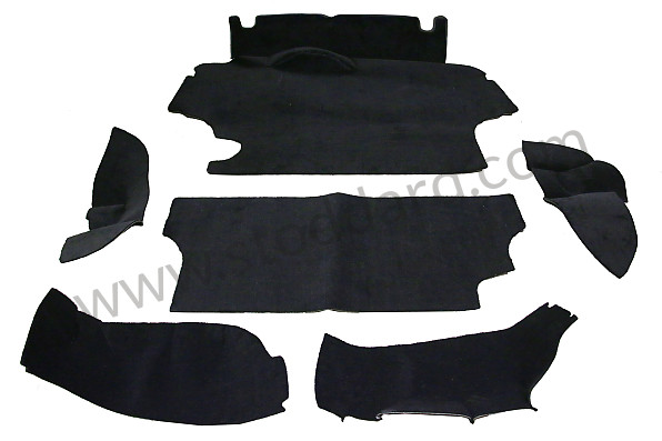 99A000116364 - COMPLETE CARPET FOR PASSENGER COMPARTMENT + REAR BOOT CARPET (WITH SIDE PARTS) (STATE COMPACT OR NORMAL SPARE WHEEL WHEN ORDERING)924 944 for Porsche 944 85-88 &bull; 1985 &bull; 944 2.5 Serie 2 &bull; Coupe &bull; Manual Gearbox, 5 Speed