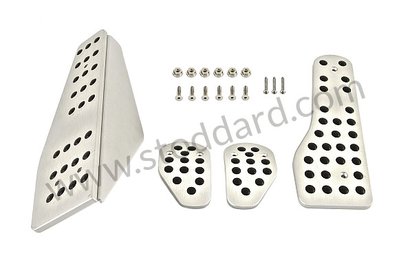 99A000124952 - PEDAL + FOOTREST KIT WITH RUBBER INSERT for Porsche 911 74-77 + 912E &bull; 1975 &bull; 2.7S &bull; Targa &bull; Manual Gearbox, 4 Speed