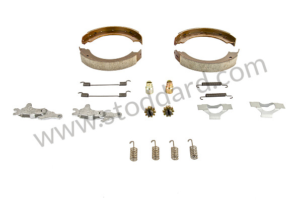 99A000129196 - FIXING KIT FOR COMPLETE HANDBRAKE LINING + LININGS 930 78-89 for Porsche 911 Turbo + 965 &bull; 1982 &bull; 3.3 Turbo &bull; Coupe &bull; Manual Gearbox, 4 Speed