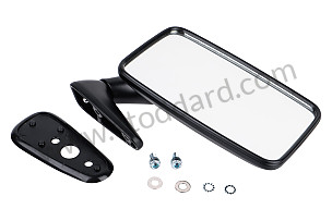 RECTANGULAR REAR VIEW MIRROR Left-hand drive / BLACK / BLACK / RIGHT (99A000129204)