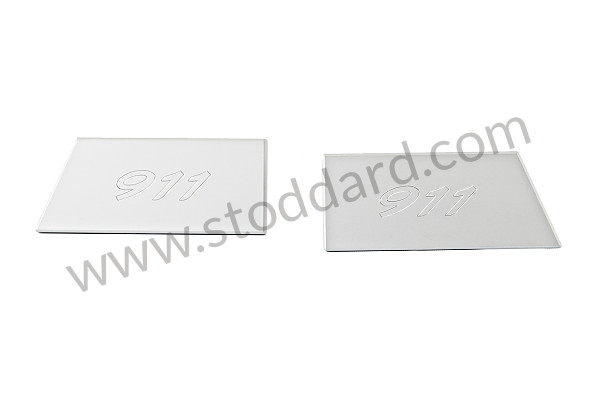 99A000129220 - PAIR OF INTERIOR DOOR HANDLES WITH ALUMINIUM LOGO for Porsche 911 74-77 + 912E &bull; 1975 &bull; 2.7S &bull; Coupe &bull; Automatic Gearbox