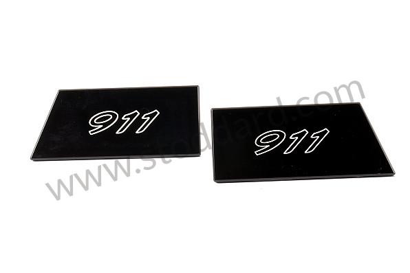 99A000129221 - PAIR OF INTERIOR DOOR HANDLES WITH BLACK ANODIZED LOGO for Porsche 911 74-77 + 912E &bull; 1975 &bull; 2.7S &bull; Coupe &bull; Automatic Gearbox