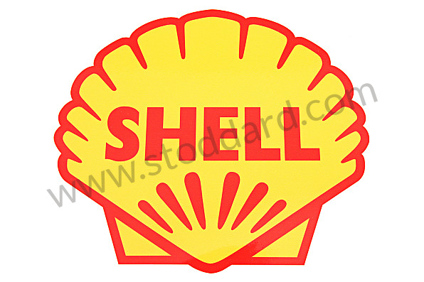 99A000133423 - SMALL SHELL STICKER (18CM BY 16) for Porsche 