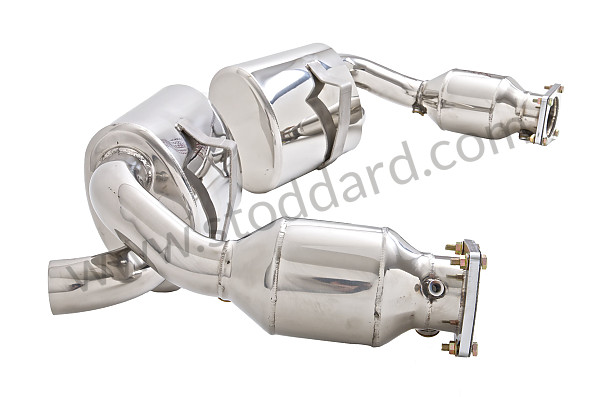 99A000133505 - SPORTS STAINLESS STEEL SILENCER FOR 996 TURBO (200-CELL CATALYTIC CONVERTER) for Porsche 