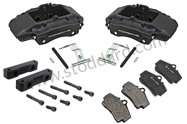 99A000133513 - FRONT 4-PISTON CALIPER KIT FOR 911 76-89 FOR 15-INCH WHEELS!!! for Porsche 911 74-77 + 912E &bull; 1977 &bull; 3.0 Carrera &bull; Coupe &bull; Manual Gearbox, 4 Speed