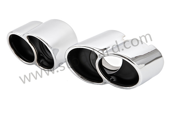 99A000133623 - PAIR OF SMART LOOK STAINLESS STEEL SILENCER TAILPIPES FOR 996 TURBO for Porsche 
