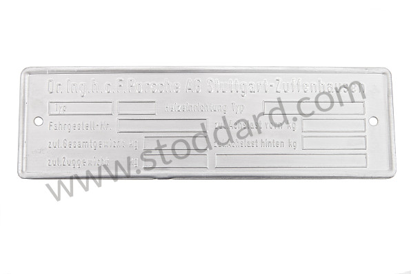99A000137618 - 4 LINE CONSTRUCTOR PLATE for Porsche 911 70-73 &bull; 1970 &bull; 2.2T &bull; Coupe &bull; Manual Gearbox, 4 Speed