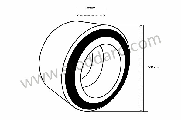 99A000144903 - REAR WHEEL BEARING for Porsche 