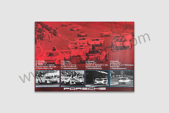 99A000173766 - POSTER PALMARES LE MANS 1974 - 1979 for Porsche 
