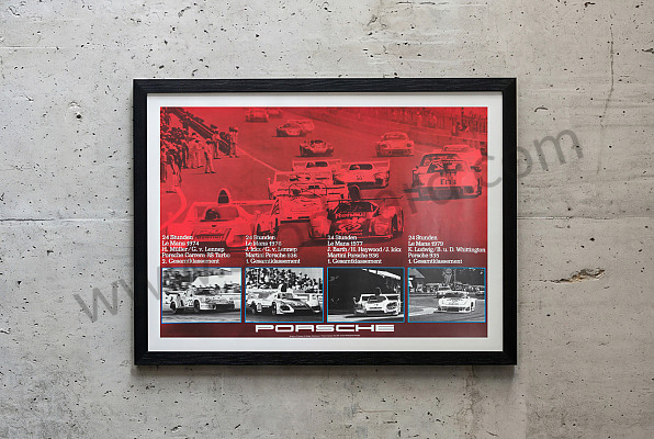99A000173766 - POSTER PALMARES LE MANS 1974 - 1979 for Porsche 