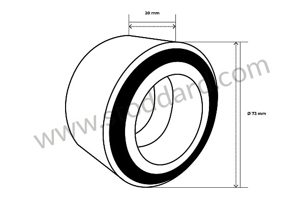 99A000173970 - REAR WHEEL BEARING for Porsche 