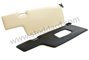 PAIR OF SUN VISORS, 911 COUPE 65-89, BLACK / CREAM  Left-hand drive / PAIR (99A000183272)