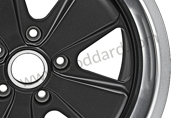 99A000189727 - FUCHS 19 INCH RIM KIT OF 4 RIMS (BLACK FINISH) 8.5 AND 11 for Porsche 