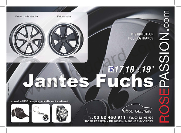 99A000189728 - FUCHS WHEELS, 19 INCH, SET OF 4 WHEELS (POLISHED AND BLACK FINISH) 8,5 AND 11 for Porsche 