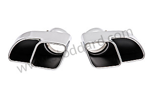 SQUARE STAINLESS STEEL TAILPIPE FOR SILENCER WITH 70MM DIAMETER OUTLET TUBE  PAIR (99A000190204)