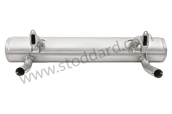 99A000198447 - STAINLESS STEEL REAR SILENCER (SILENCER WITH LONG INLETS) for Porsche 356C &bull; 1963 &bull; 1600 C (616/15) &bull; Cabrio C &bull; Manual Gearbox, 4 Speed