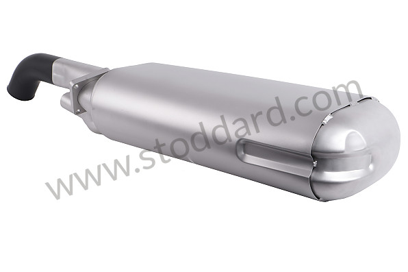99A000198455 - STAINLESS STEEL FINAL SILENCER 1 OUTLETS ON LEFT for Porsche 911 Turbo + 965 &bull; 1976 &bull; 3.0 Turbo &bull; Coupe &bull; Manual Gearbox, 4 Speed