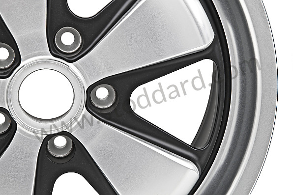 99A000198489 - ORIGINAL FUCHS WHEELS, 17 INCH, SET OF 4 WHEELS, 7 AND 8 INCH (POLISHED AND BLACK FINISH) for Porsche 