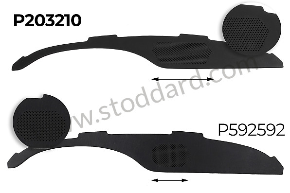 99A000203210 - INSTRUMENT PANEL, UPPER SIDE, 911 912 65-68 for Porsche 912 &bull; 1966 &bull; 912 1.6 &bull; Coupe &bull; Manual Gearbox, 4 Speed