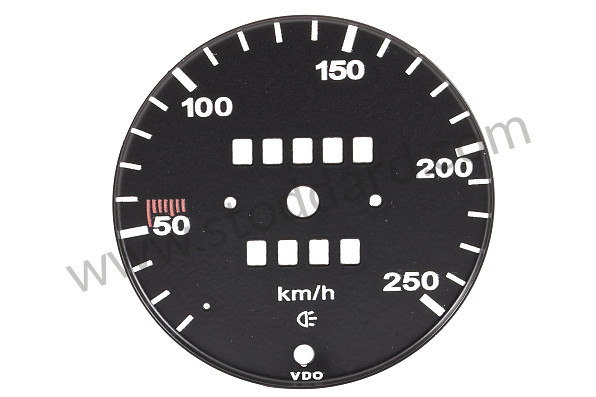 99A000213538 - BLACK SPEEDOMETER DIAL, 911, 250 KPH for Porsche 911 74-77 + 912E &bull; 1974 &bull; 2.7 &bull; Targa &bull; Manual Gearbox, 5 Speed