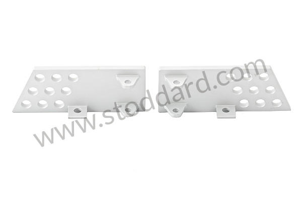 99A000222462 - PAIR OF PERFORATED ALUMINIUM INTERIOR DOOR HANDLES WITH LOGO for Porsche 911 74-77 + 912E &bull; 1974 &bull; 2.7 &bull; Coupe &bull; Automatic Gearbox