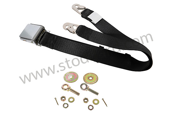99A000232721 - 2-POINT FRONT SEAT BELT, WITHOUT RETRACTOR, LEFT, RING ATTACHMENT  for Porsche 356C &bull; 1963 &bull; 1600 C (616/15) &bull; Cabrio C &bull; Manual Gearbox, 4 Speed
