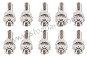 SET OF 10 TITANIUM WHEEL SCREWS DIMENSION 40 MM (FOR ASSEMBLY WITH WIDENER BETWEEN 10 AND 14 MM) KIT 10 (99A000252885)