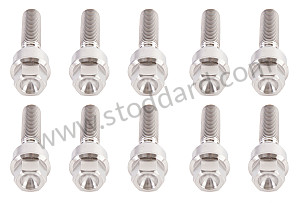 SET OF 10 TITANIUM WHEEL SCREWS DIMENSION 45 MM (FOR ASSEMBLY WITH WIDENER BETWEEN 15 AND 20 MM) KIT 10 (99A000252886)