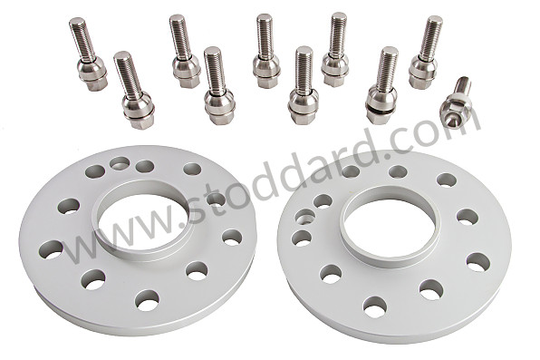 99A000252941 - SET OF TWO 15 MM TRACK WIDENERS WITH TITANIUM THREADED FASTENINGS for Porsche 996 Gt3 / Gt3-1 &bull; 2000 &bull; 996 Gt3 &bull; Coupe &bull; Manual Gearbox, 6 Speed
