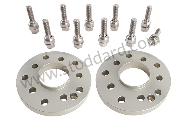 99A000252942 - SET OF TWO 18 MM TRACK WIDENERS WITH TITANIUM THREADED FASTENINGS for Porsche 996 Gt3 / Gt3-1 &bull; 2000 &bull; 996 Gt3 &bull; Coupe &bull; Manual Gearbox, 6 Speed
