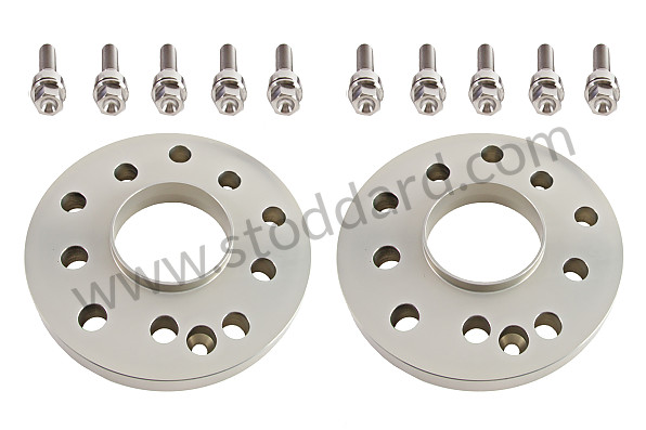 99A000252942 - SET OF TWO 18 MM TRACK WIDENERS WITH TITANIUM THREADED FASTENINGS for Porsche 996 Gt3 / Gt3-1 &bull; 2000 &bull; 996 Gt3 &bull; Coupe &bull; Manual Gearbox, 6 Speed