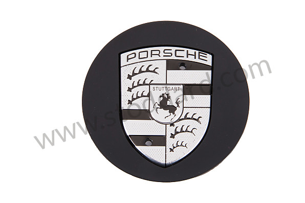 99A000258601 - WHEEL EMBLEM KIT FOR ORIGINAL FUCHS RIM 17 - 18 -19 INCH, BLACK for Porsche 