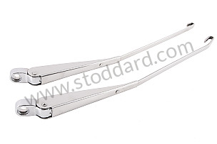 FRONT WINDSCREEN WIPER ARM KIT 911 912 65-67 SILVER COLOUR - PAIR PAIR / CHROME / CHROME (99A000266674)