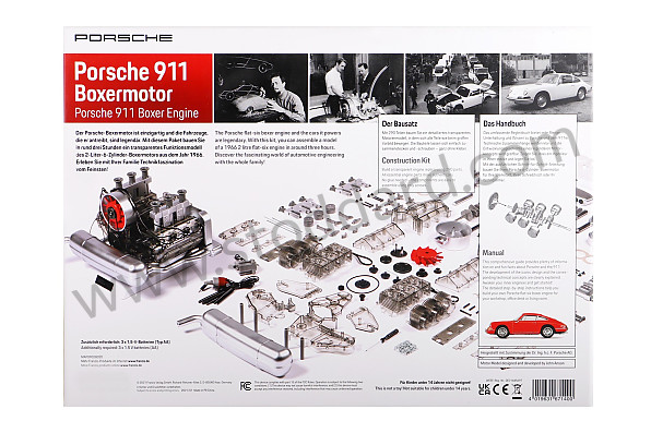 99A000269042 - 911 ENGINE 1/4 SCALE WITH SOUND AND ENGINE MOTION (GERMAN & ENGLISH) for Porsche 