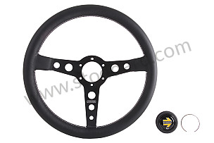 BLACK LEATHER MOMO PROTOTIPO THREE-SPOKE STEERING WHEEL BLACK / BLACK / 350 MM (99A000405165)