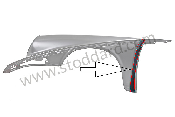 99A000542003 - FIXING PLATE FOR FRONT RIGHT WING 911 69-73 (INTERIOR WING) ON WHEEL ARCH for Porsche 911 65-69 &bull; 1969 &bull; 2.0E &bull; Coupe &bull; Manual Gearbox, 5 Speed