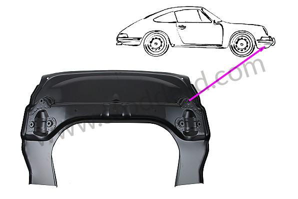 99A000542006 - NUT TO BE WELDED ON UNDERBODY PLATE for Porsche 911 70-73 &bull; 1972 &bull; 2.4E &bull; Coupe &bull; Manual Gearbox, 4 Speed