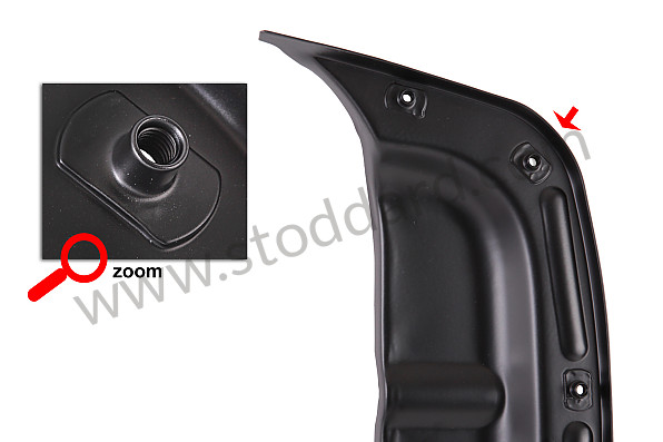 99A000542030 - WING JOINING PLATE for Porsche 911 65-69 &bull; 1967 &bull; 2.0S &bull; Coupe &bull; Manual Gearbox, 5 Speed