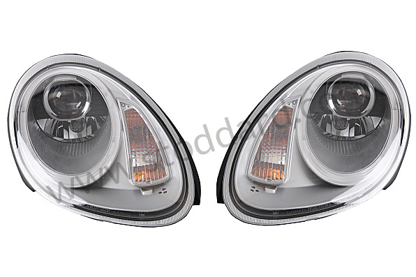 99A000543370 - HALOGEN FRONT HEADLIGHT KIT WITH CIRCLE OF LEDS AROUND THE HEADLIGHT for Porsche Cayman 987C 06-08 &bull; 2006 &bull; Cayman S 3.4 &bull; Manual Gearbox, 6 Speed