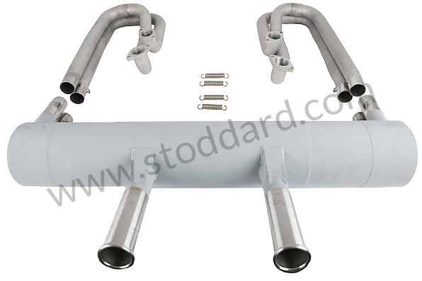 99A000555856 - EXHAUST SILENCER AND PIPES ROAD VERSION  for Porsche 356C &bull; 1963 &bull; 2000 Carrera Gs (587/1) &bull; Coupe C &bull; Manual Gearbox, 4 Speed