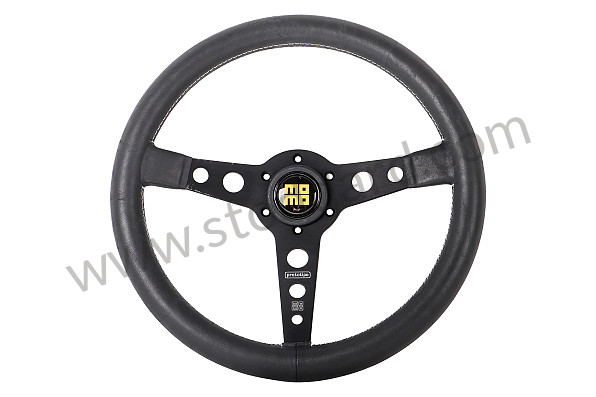 99A000555975 - STEERING WHEEL MOMO PROTOTIPO HERITAGE 3 SPOKES BRANCHES, BLACK WITH BLACK LEATHER for Porsche 