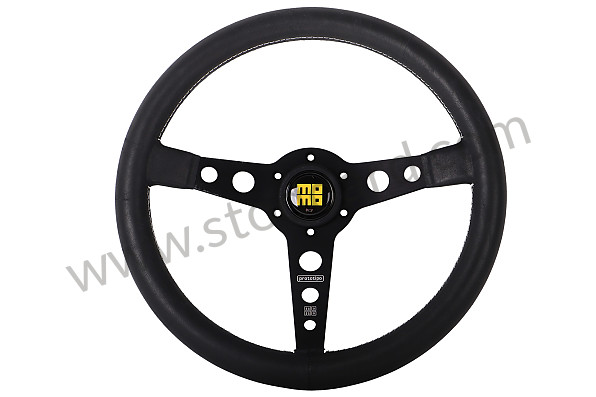 99A000555975 - STEERING WHEEL MOMO PROTOTIPO HERITAGE 3 SPOKES BRANCHES, BLACK WITH BLACK LEATHER for Porsche 
