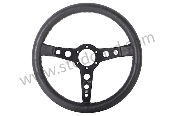 99A000555975 - STEERING WHEEL MOMO PROTOTIPO HERITAGE 3 SPOKES BRANCHES, BLACK WITH BLACK LEATHER for Porsche 