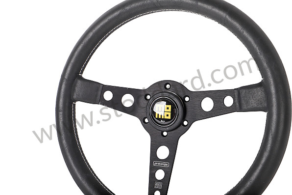 99A000555975 - STEERING WHEEL MOMO PROTOTIPO HERITAGE 3 SPOKES BRANCHES, BLACK WITH BLACK LEATHER for Porsche 